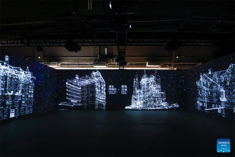 Άποψη της έκθεσης με θέμα "Γνωρίστε τον Γκαουντί: Ο κόσμος της τέχνης του ταλαντούχου αρχιτέκτονα", στο Μουσείο Meet You στο Πεκίνο, πρωτεύουσα της Κίνας. (Μουσείο Meet You/Φυλλάδιο μέσω Xinhua)