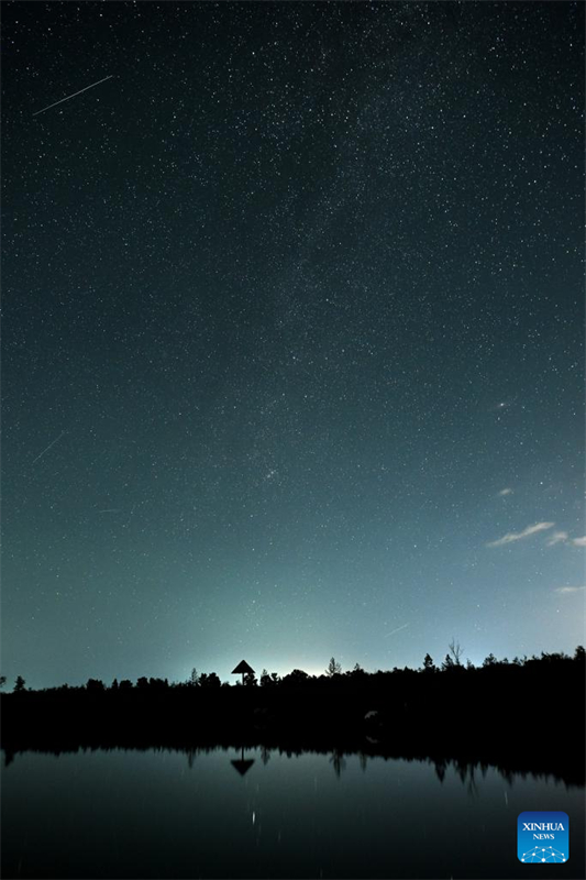 Οι Περσείδες πάνω από την Λίμνη Χαμπά στην ΒΔ Κίνα