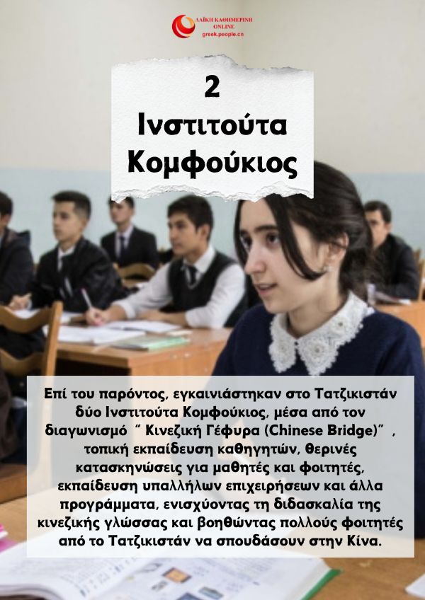 Tα επιτεύγματα της συνεργασίας Κίνας και Τατζικιστάν με αριθμούς