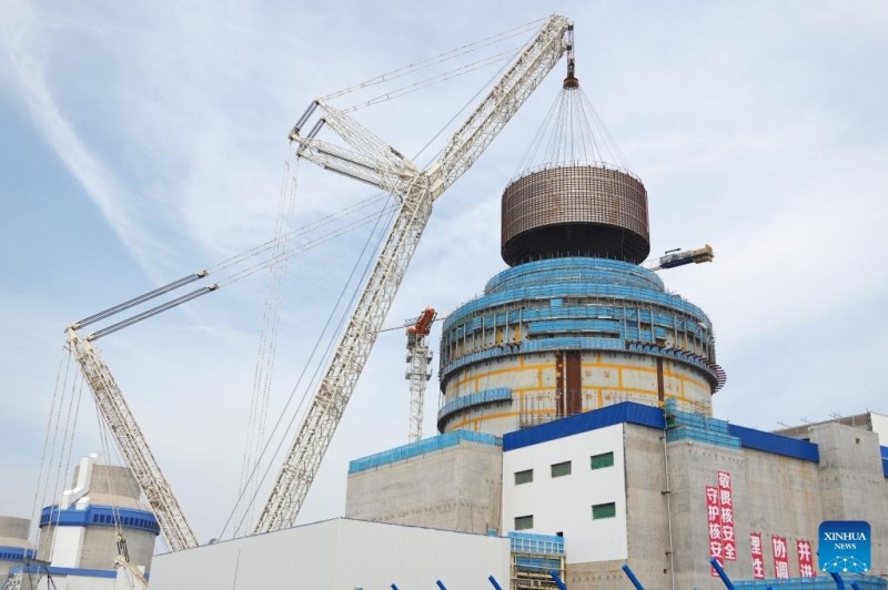 Το συγκρότημα CB20 για τη 3η μονάδα του πυρηνικού σταθμού Χαϊγιάνγκ ανυψώθηκε και τοποθετήθηκε στην ανατολική Κίνα
