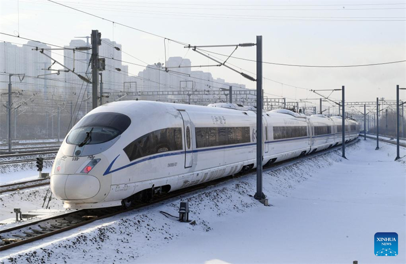 Το πρώτο τρένο υψηλής ταχύτητας με θέμα τον Κόσμο Πάγου και Χιονιού της πόλης Χαρμπίν ξεκινά τη λειτουργία του