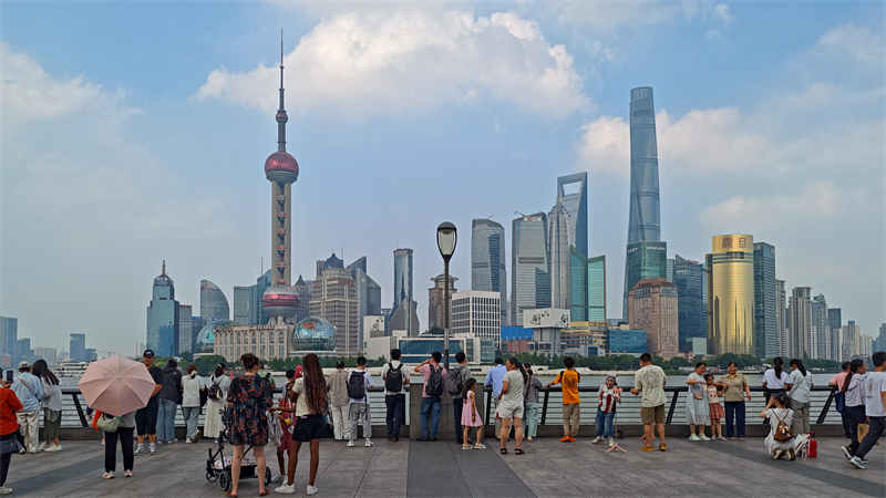 Μια άποψη του Bund στη Σαγκάη της ανατολικής Κίνας.