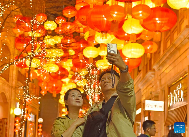 Φανάρια υψώνονται για να σηματοδοτήσουν την επερχόμενη Κινεζική Πρωτοχρονιά στο Χονγκ Κονγκ
