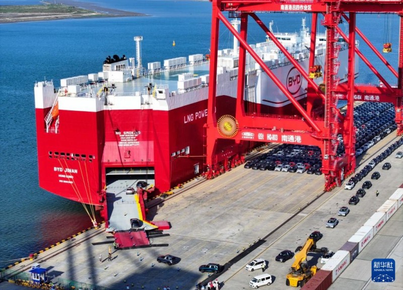 7.273 οχήματα νέας ενέργειας αναχωρούν από τη Ναντόνγκ της Τζιανγκσού με προορισμό την Ευρώπη